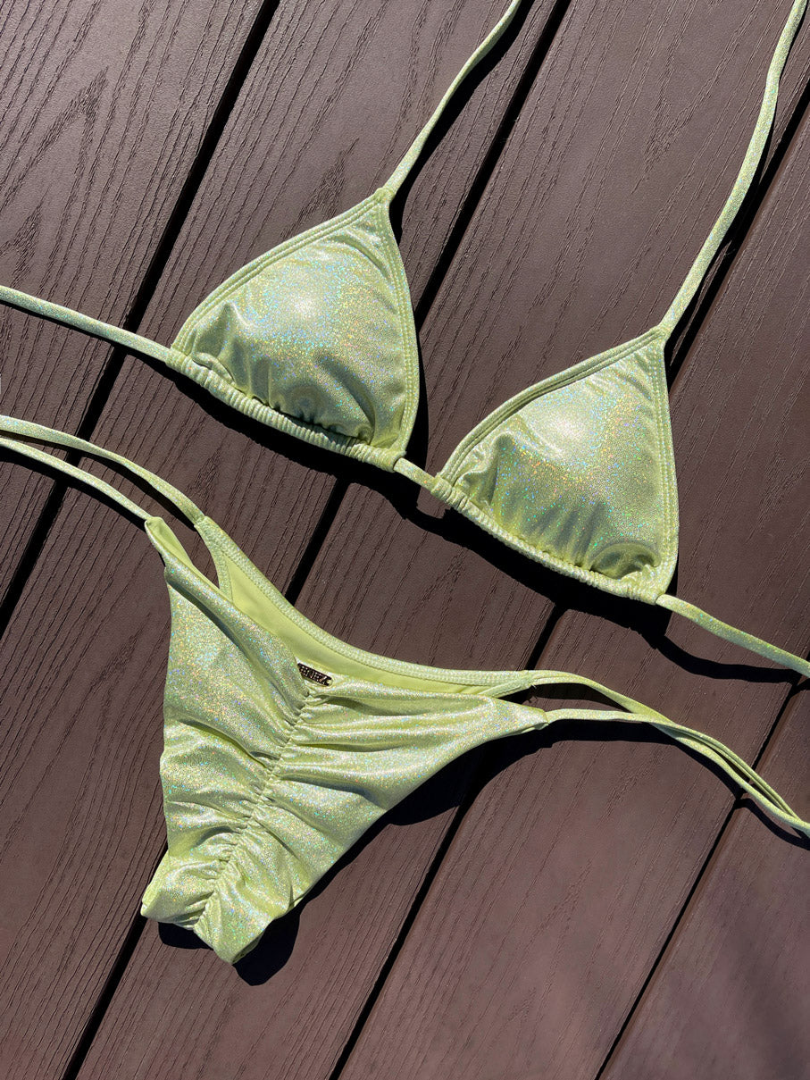 NOVA SCRUNCH BOTTOMS - GLITTER LIME - Image 7